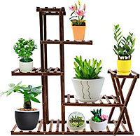 Wooden Multi  Shelf 5 Tier Plant Stand