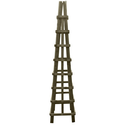 Wooden Obelisk Pyramid Trellis Decorative Outdoor Garden Climbing  Plants/Roses/Flowers Support 1.5ft x 6ft