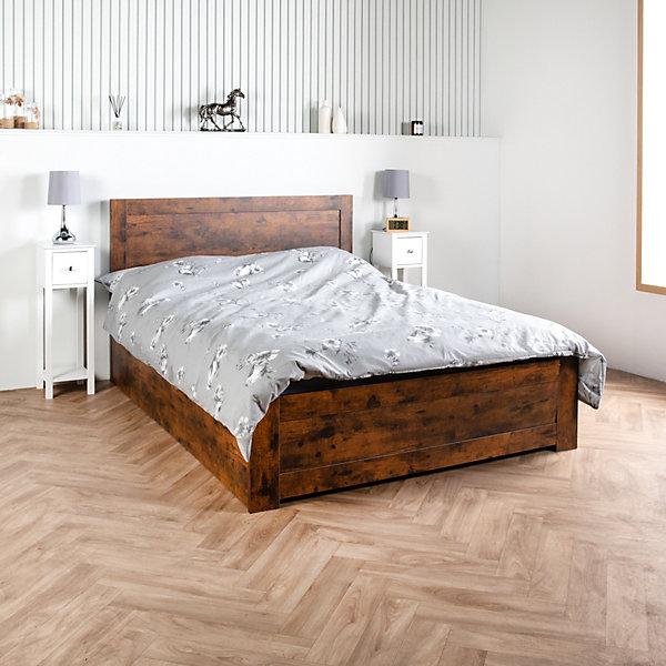 Wooden Ottoman Bed Frame 4ft6 Double Storage Bed - No Mattress Wooden Ottoman Bed Frame 4ft6 Double Storage Bed - No Mattress