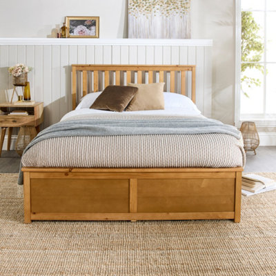 Picture Idea: Wooden Ottoman Storage Bed In Natural Size Superking