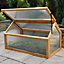 Wooden Outdoor Cold Frame Grow House Polycarbonate Shelter for Garden Vegetables & Plants
