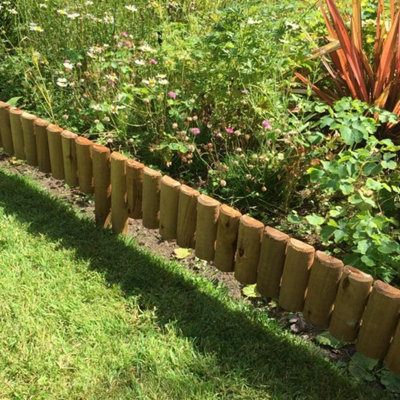 Wooden Outdoor Garden Border Fence - 5 Pieces - 6