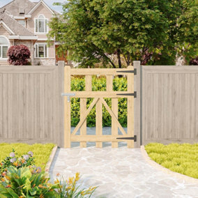 Wooden Outdoor Haven Gate with Latch 76cm W 90cm H