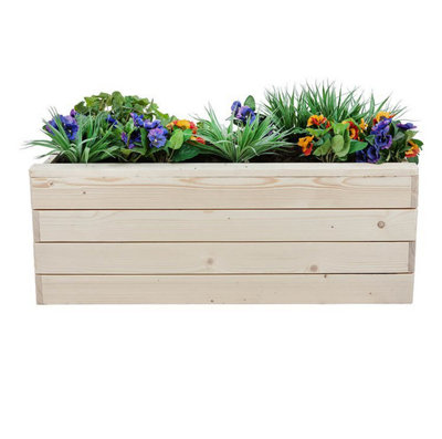 Wooden Outdoor Planter Box - Rectangle