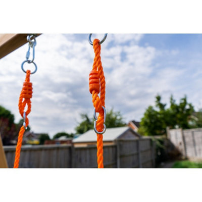 Wooden Outdoor Single Swing Set - 4