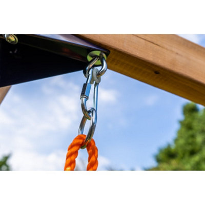 Wooden Outdoor Single Swing Set - 5