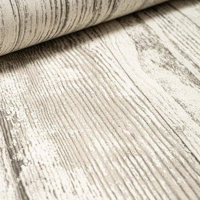 Wooden Panel Wallpaper Planks White Realistic Grey Brown Paste The Wall Feature