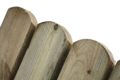 Wooden Picket Log Edging Garden Border Fencing Lawn Path Pack of 4 - 5