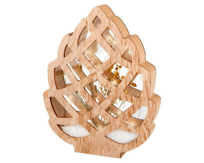 Wooden Pine Cone Ornament Christmas Light Decoration Festive Wooden Frame 27cm