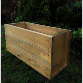 Wooden Planter Plant Container Pots Outdoor Decking Garden Shrub Flower Box Deep