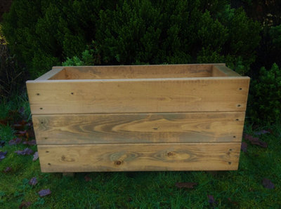 Wooden Planter Plant Container Pots Outdoor Decking Garden Shrub Flower Box Deep