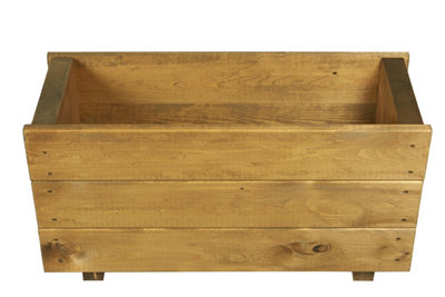 Wooden Planter Plant Container Pots Outdoor Decking Garden Shrub Flower Box Deep - 3
