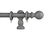 Wooden Poles 28mm 200cm Grey Includes 24 Rings