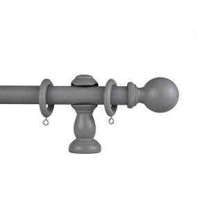 Wooden Poles 28mm 240cm Grey Includes 24 Rings