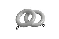 Wooden Poles 28mm Pack of 12 Rings Grey