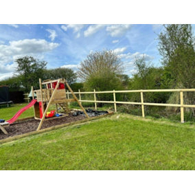 Wooden post and rail packs for a 2 rail fence fencing - 14.4m