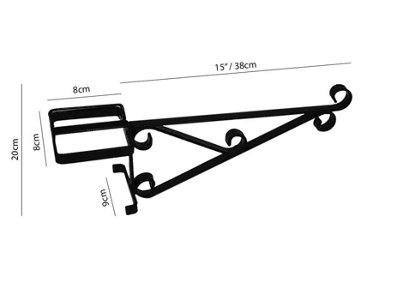 Wooden Post Hanging Basket Bracket