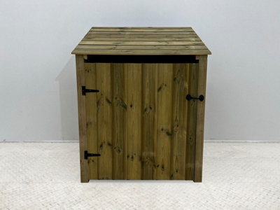 Wooden Premium Tongue & Groove Log Store (W-99cm, H-126cm, D-88cm) With door