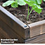 Wooden Raised Garden Planter Treated Fir Wood Outdoor Flower Trough Herb Vegetable Bed Twin Pack (2 x Medium 80x60cm)