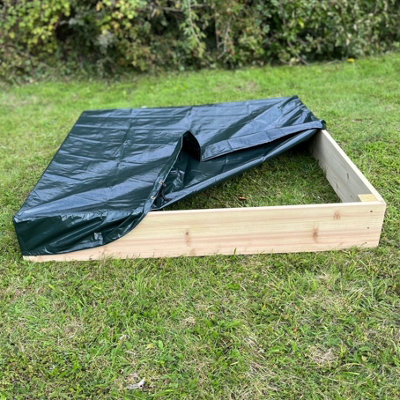 Wooden Raised Vegetable Bed with Waterproof Cover (122cm x 18cm)