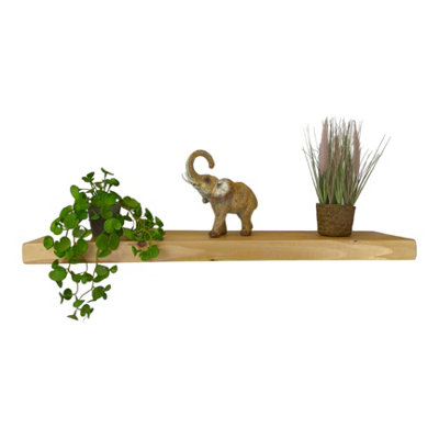 Wooden Reclaimed Floating Shelf 6" 140mm - Colour Light Oak - Length 50cm