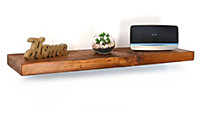 Wooden Reclaimed Floating Shelf 6" 140mm - Colour Light Oak - Length 70cm