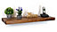 Wooden Reclaimed Floating Shelf 6" 140mm - Colour Medium Oak - Length 30cm