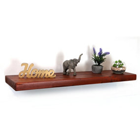 Wooden Reclaimed Floating Shelf 7" 170mm - Colour Teak - Length 150cm