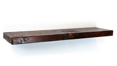 Wooden Reclaimed Floating Shelf 7" 170mm - Colour Walnut - Length 100cm