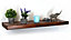 Wooden Reclaimed Floating Shelf 9" 220mm - Colour Dark Oak - Length 60cm