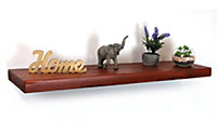 Wooden Reclaimed Floating Shelf 9" 220mm - Colour Teak - Length 60cm