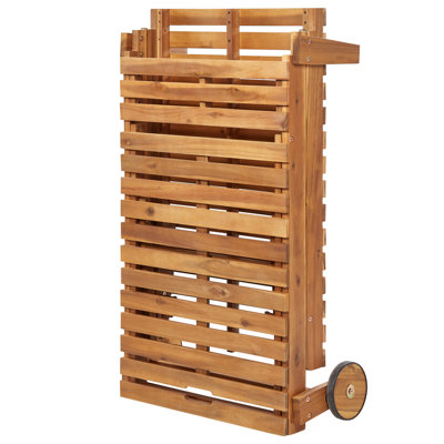 Wooden Reclining Sun Lounger Light PIETRALUNGA - 6