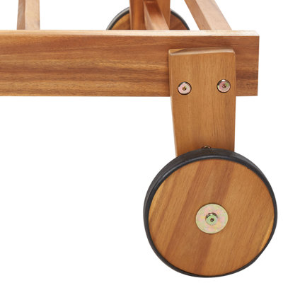Wooden Reclining Sun Lounger Light PIETRALUNGA - 7
