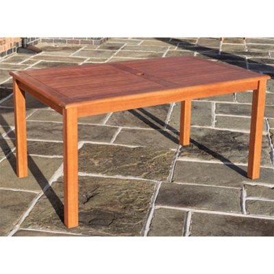 Wooden Rectangular Garden Dining Table DIY at B&Q