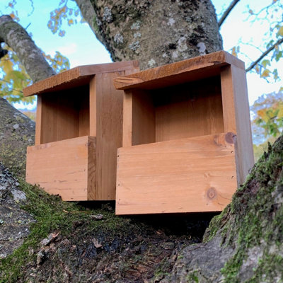 Wooden Robin Birdhouse Garden Nest Boxes (Set of 4)