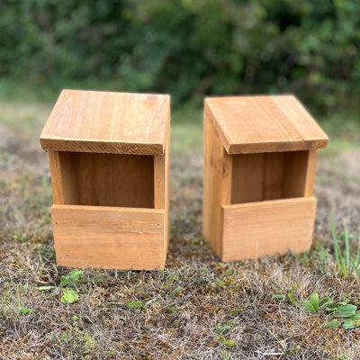 Wooden Robin Birdhouse Garden Nest Boxes (Set of 4) - 4