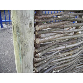 Wooden Round Fence Post 2.43m 8ft for Fencing, Screening and Hurdles Pack of 5