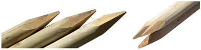 Wooden Round Fence Post 2.43m (8ft) for Fencing