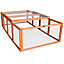Wooden Run/Hutch for Rabbit Guinea Pig Chicken Duck Ferret Puppy Pet Enclosure with Roof