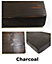 Wooden Rustic Bracket Bent Down Shelf 145mm Charcoal Length of 80cm