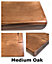 Wooden Rustic Shelf with Bracket BOW Black 170mm 7 inches Medium Oak Length of 120cm