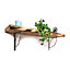 Wooden Rustic Shelf with Bracket TRAMP 170mm 7 inches Burnt Length of 50cm