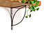 Wooden Rustic Shelf with Bracket TRAMP 170mm 7 inches Light Oak Length of 100cm