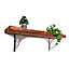 Wooden Rustic Shelf with Bracket TRAMP 170mm 7 inches Teak Length of 50cm