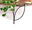 Wooden Rustic Shelf with Bracket TRAMP 220mm 9 inches Burnt Length of 90cm