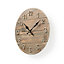 Wooden Shabby Chic Rustic Distressed Wall Clock 30cm Diameter