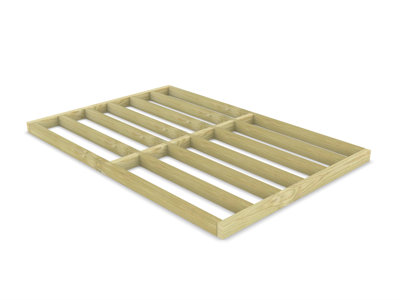 Wooden shed bases 10x8 (W-295cm x D-240cm), made of 38mm x 140mm