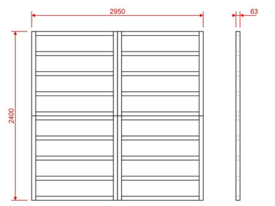 Wooden shed bases 10x8 (W-295cm x D-240cm)