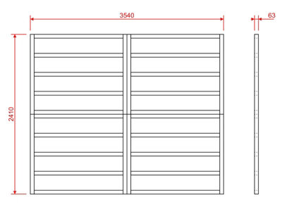 Wooden shed bases 12x8 (W-354cm x D-241cm)