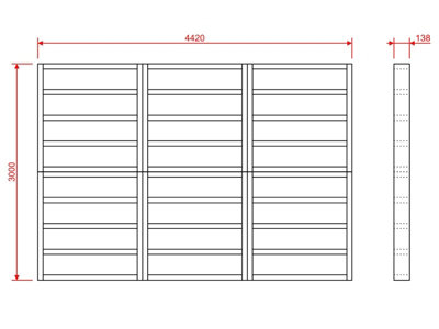 Wooden shed bases 15x10 (W-442cm x D-300cm)